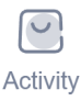 GoaGames activity icon used in the menu to navigate to the platform's activity page, showcasing player achievements and updates.