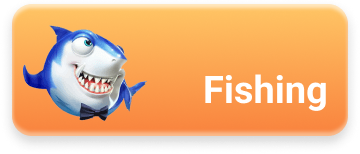 GoaGames Fishing category image with a 3D shark icon and orange background, symbolizing exciting fishing games.