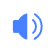 GoaGames blue sound icon, representing the audio settings and sound features for a customizable gaming experience.